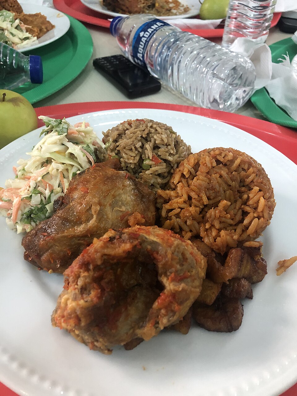 Rice and Fried Titus Fish